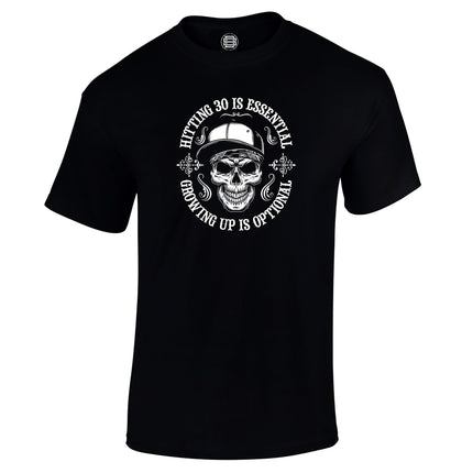 Hitting 30 is Essential 30th birthday t-shirt in black