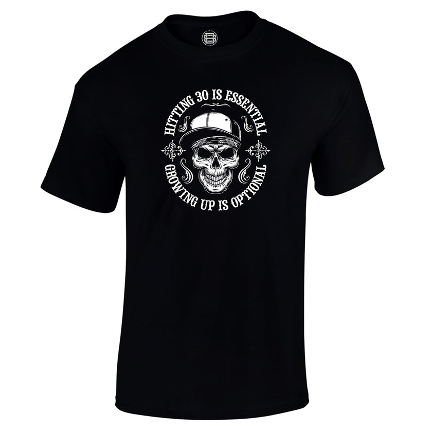 Hitting 30 is Essential 30th birthday t-shirt in black