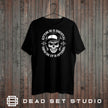 Hitting 30 is Essential 30th birthday t-shirt in black on a rustic wood background