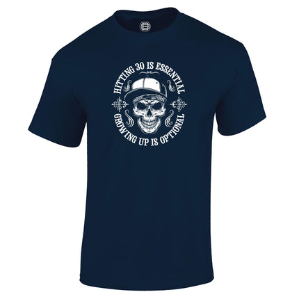 Hitting 30 is Essential 30th birthday t-shirt in navy