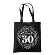 Being 30 is a Work of Art 30th birthday tote bag in black