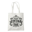 Vintage 1996 Aged to Perfection 30th birthday tote bag in natural