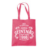 Vintage 1996 Aged to Perfection 30th birthday tote bag in raspberry pink