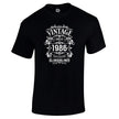 Vintage 1986 All Original Parts 40th birthday t-shirt in black
