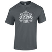 Vintage 1986 Aged to Perfection 40th birthday t-shirt in charcoal