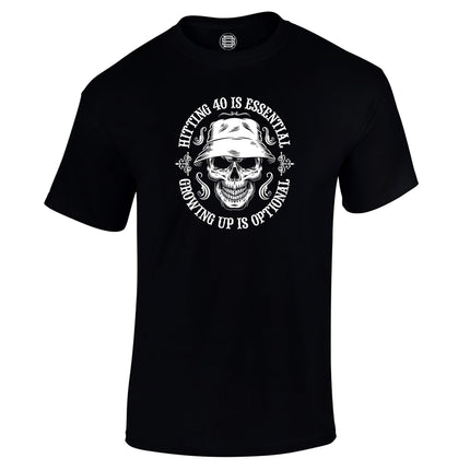 Hitting 40 is Essential 40th birthday t-shirt in black