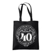 Being 40 is a Work of Art 40th birthday tote bag in black