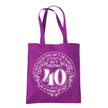 Being 40 is a Work of Art 40th birthday tote bag in magenta
