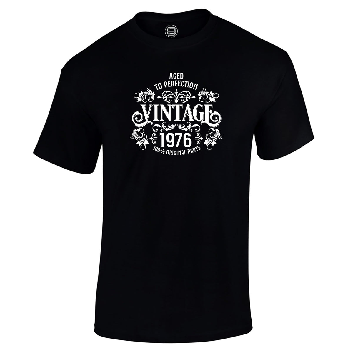Vintage 1976 Aged to Perfection 50th birthday t-shirt in black