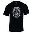 Vintage 1976 All Original Parts 50th birthday t-shirt in black