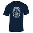 Vintage 1976 All Original Parts 50th birthday t-shirt in navy