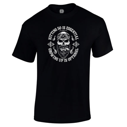 Hitting 50 is Essential 50th birthday t-shirt in black