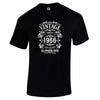 Vintage 1966 All Original Parts 60th birthday t-shirt in black