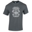 Vintage 1966 All Original Parts 60th birthday t-shirt in charcoal