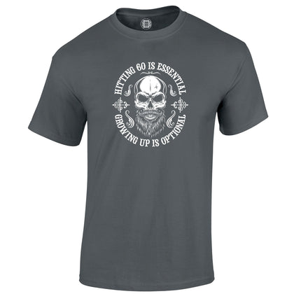 Hitting 60 is Essential 60th birthday t-shirt in charcoal