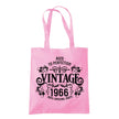 Vintage 1966 Aged to Perfection 60th birthday tote bag in classic pink