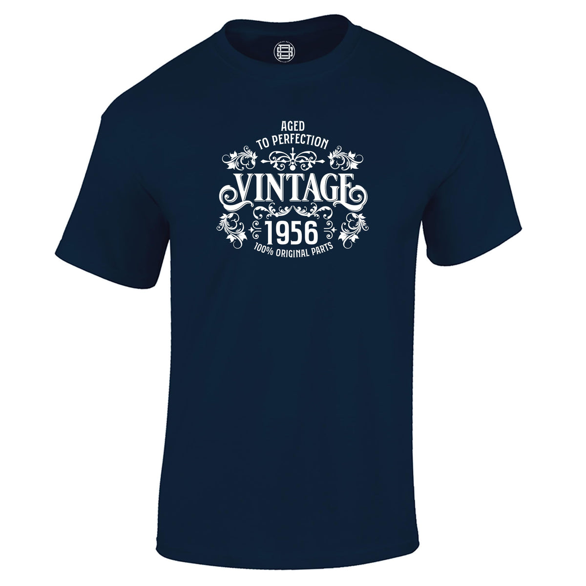 Vintage 1956 Aged to Perfection 70th birthday t-shirt in navy
