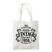 Vintage 1956 Aged to Perfection 70th birthday tote bag in natural