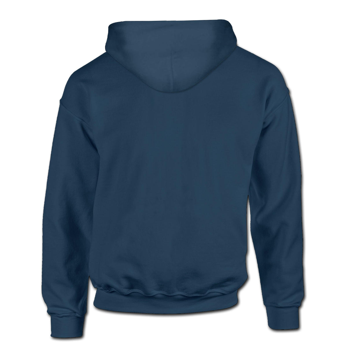 Back of the plain airforce blue carp fishing hoodie