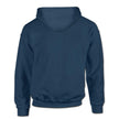 Back of the plain airforce blue carp fishing hoodie