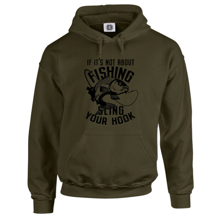 Sling Your Hook carp fishing hoodie in olive
