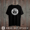 Born to Fish carp fishing t-shirt in black on a rustic wood background