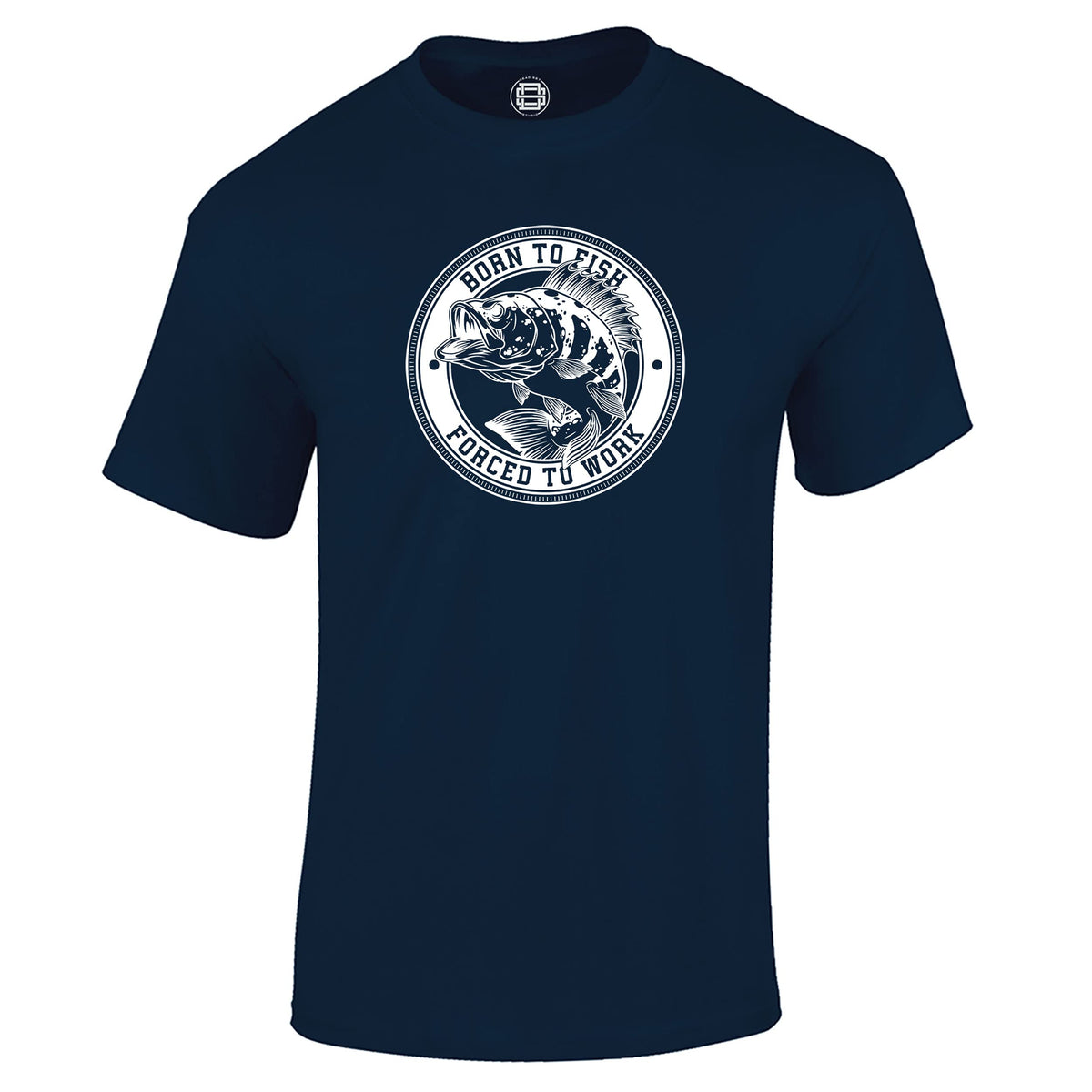 Born to Fish carp fishing t-shirt in navy