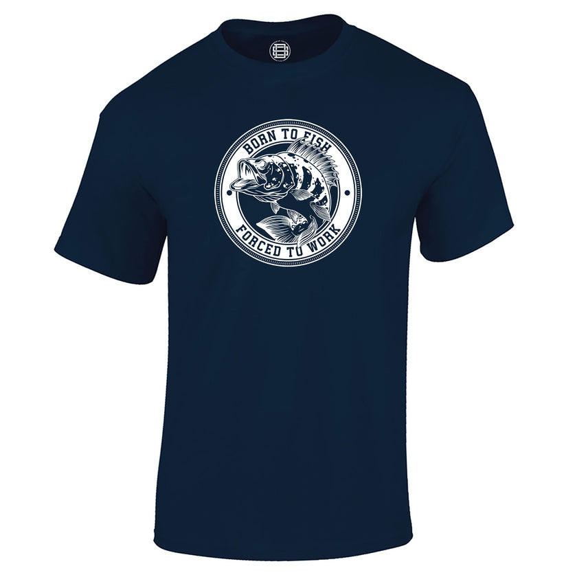 Born to Fish carp fishing t-shirt in navy