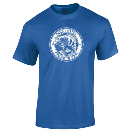Born to Fish carp fishing t-shirt in royal blue