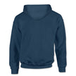 Back of the plain airforce blue fishing hoodie