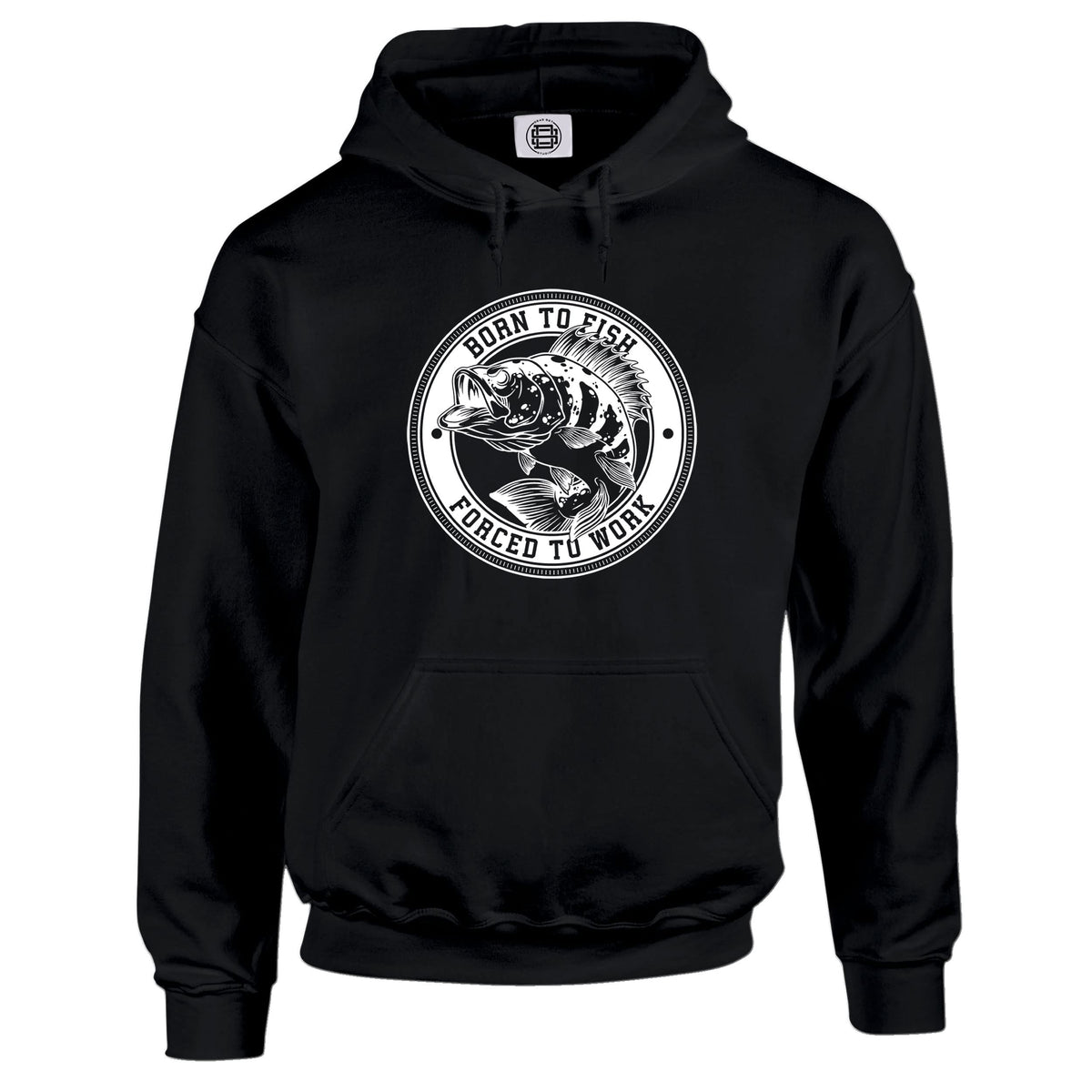 Born to Fish fishing hoodie in black