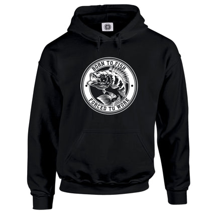 Born to Fish fishing hoodie in black