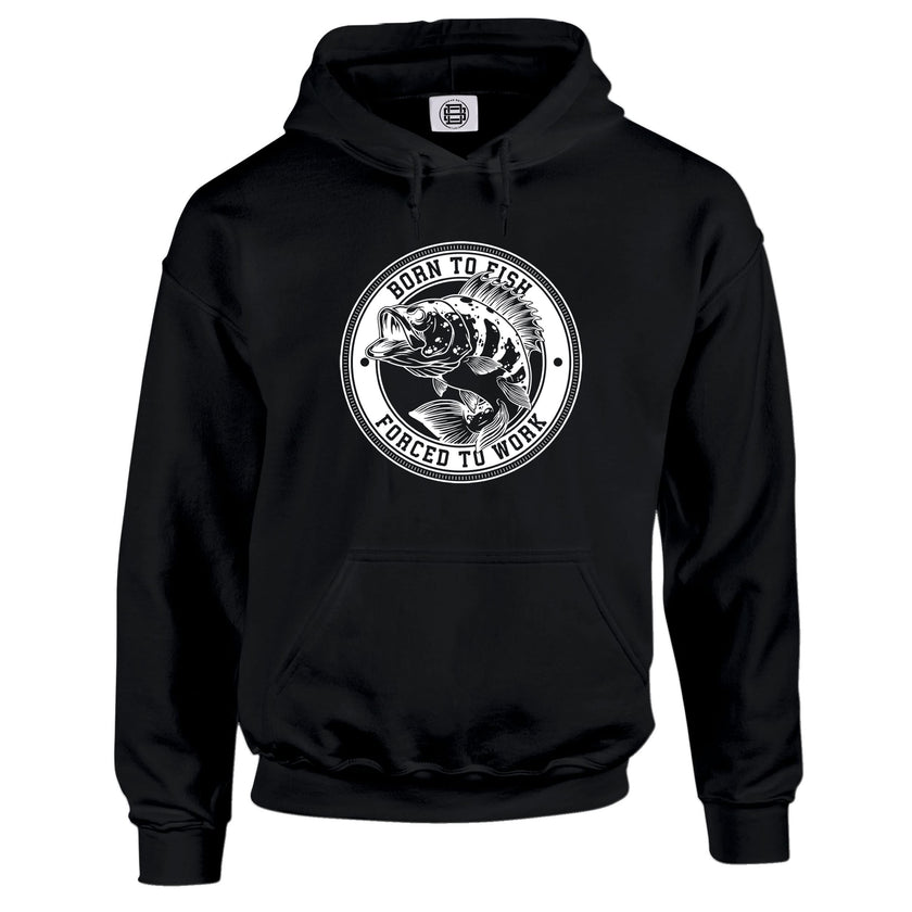 Born to Fish fishing hoodie in black
