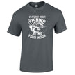 Sling Your Hook fishing t-shirt in charcoal