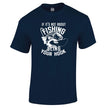 Sling Your Hook fishing t-shirt in navy