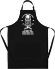 It's a Manly Man Thing skull BBQ apron for men in black cotton