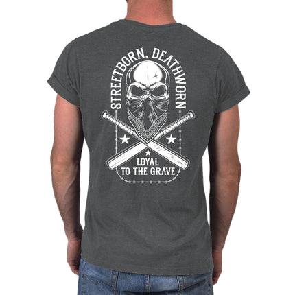 Loyal to the Grave skull t-shirt in charcoal