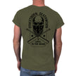 Loyal to the Grave skull t-shirt in military green