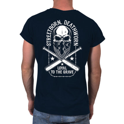 Loyal to the Grave skull t-shirt in navy