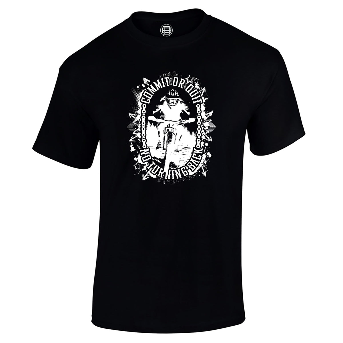 Commit or Quit mountain bike t-shirt in black