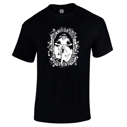 Commit or Quit mountain bike t-shirt in black