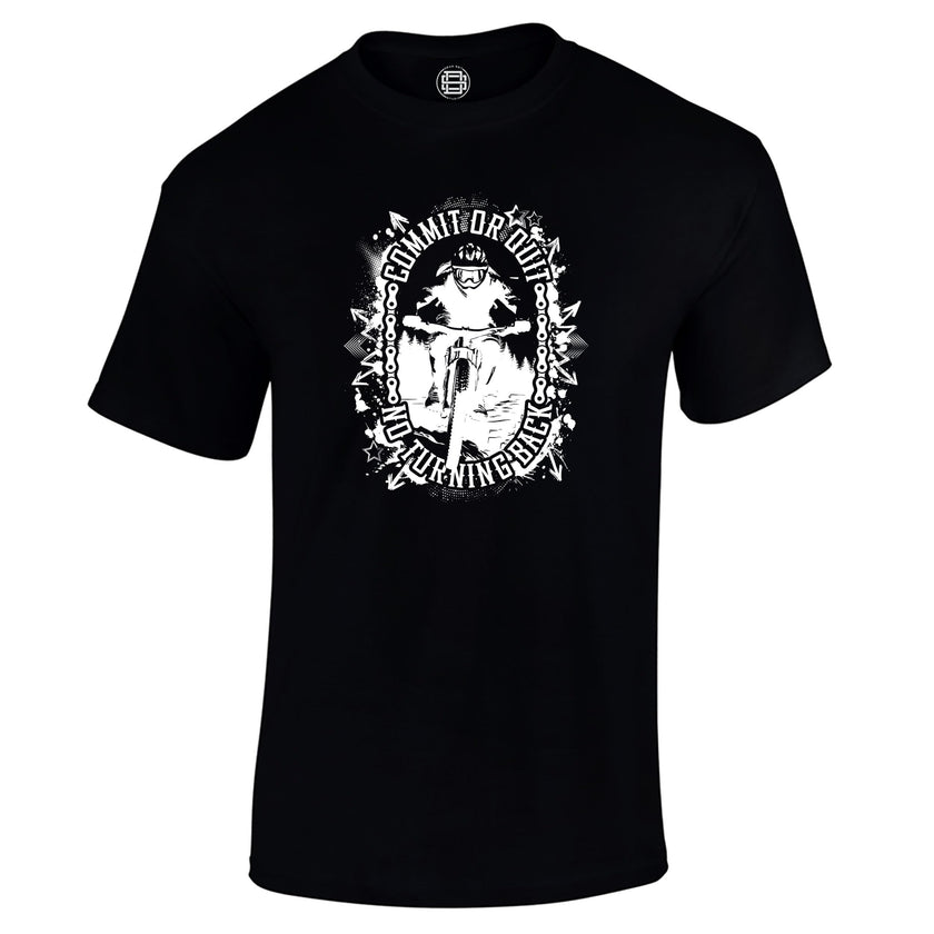 Commit or Quit mountain bike t-shirt in black