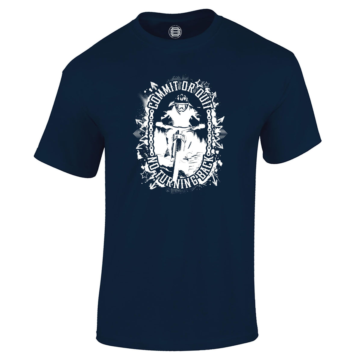 Commit or Quit mountain bike t-shirt in navy