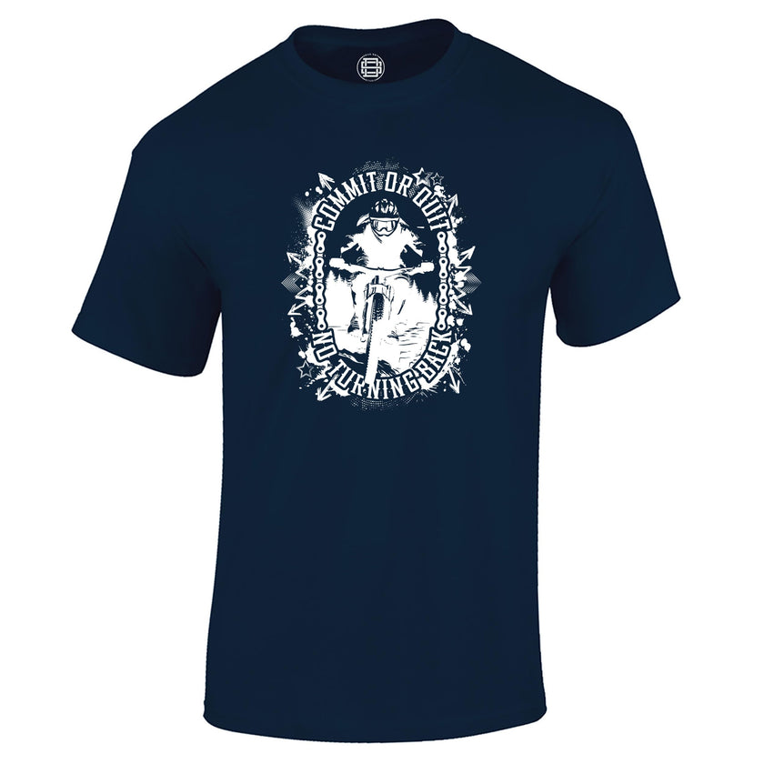 Commit or Quit mountain bike t-shirt in navy