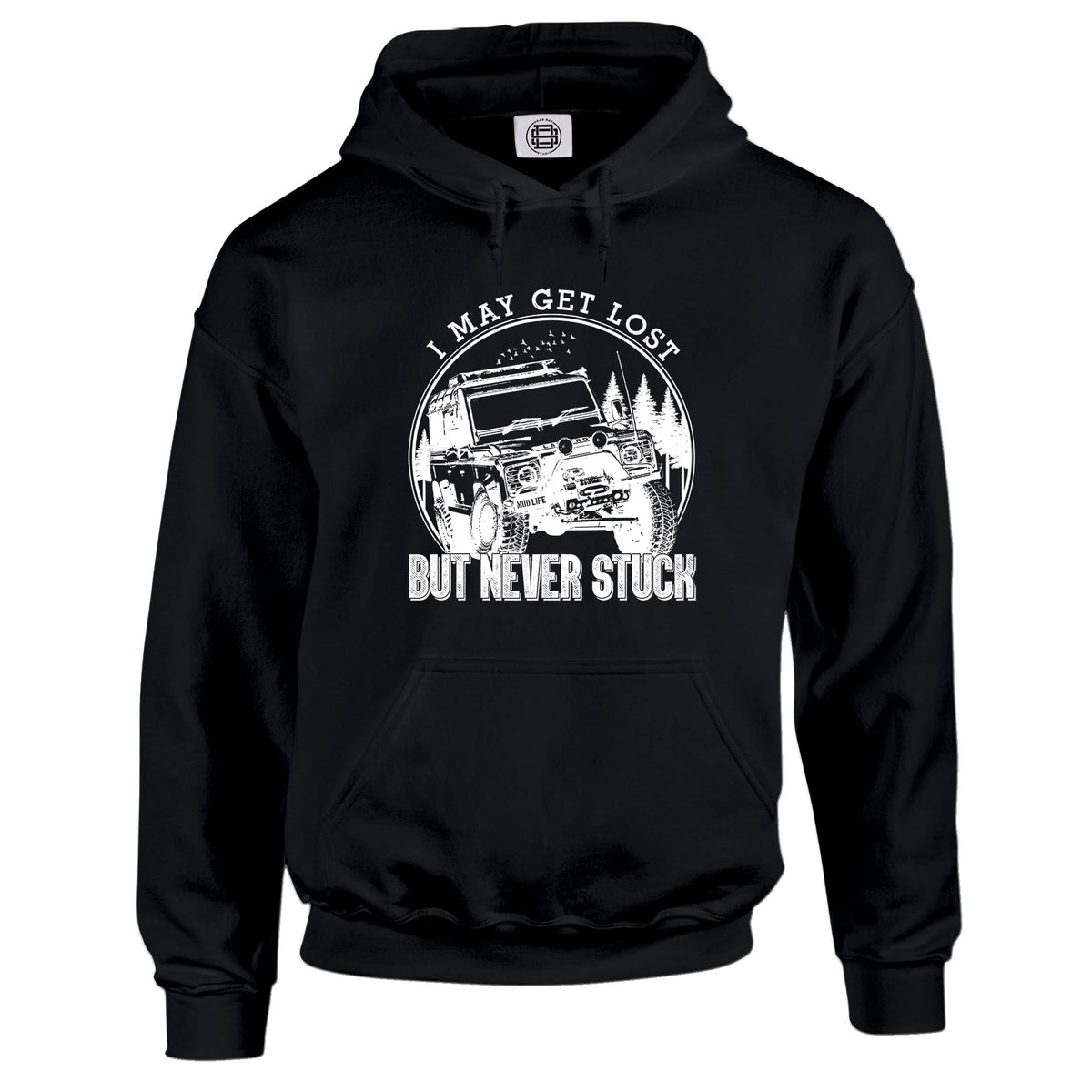 I May Get Lost off road 4x4 hoodie in black
