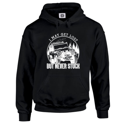 I May Get Lost off road 4x4 hoodie in black