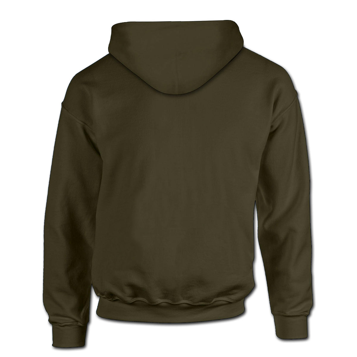 Back of the plain olive off road 4x4 hoodie