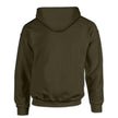 Back of the plain olive off road 4x4 hoodie