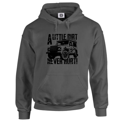 A Little Dirt Never Hurt off road 4x4 hoodie in steel grey