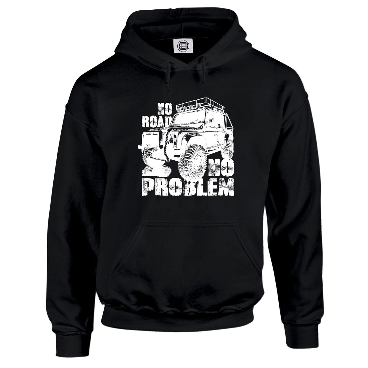 No Road No Problem off road 4x4 hoodie in black